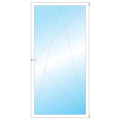 OKNA HNED Plastové okno 107x205 cm bílé otevíravé a sklopné pravé