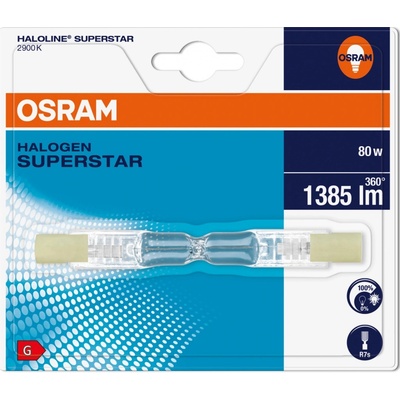 Osram ECO halogenová žárovka, R7s 74.9 mm 230 V 80 W teplá bílá tyčový tvar stmívatelná