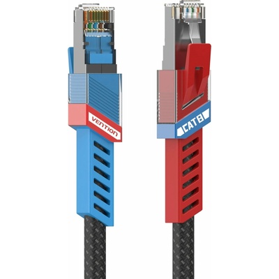 Vention IKJBL Cat8 SFTP Gaming Ethernet Patch, 10m, černý