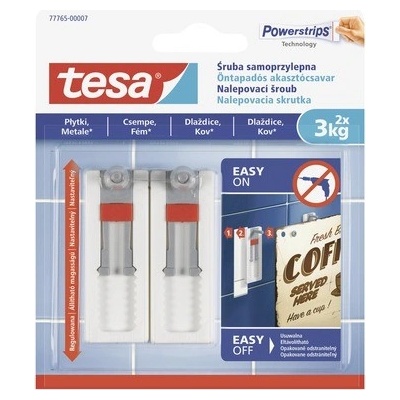 Tesa Nalepovací hřebík "Powerstrips 77765", na hladké, nastavitelný, 3 kg