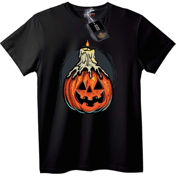 NOONEBRAND Тениска Halloween Тиква Свещ - XS, Black