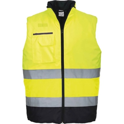 Portwest S267 Hi Vis Two Tone vesta Žltá Námornícka modrá