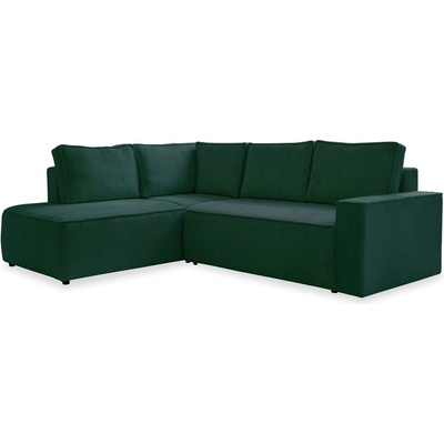 Miuform Тъмнозелен разтегателен ъглов диван от рипсено кадифе (ляв ъгъл) Brave Dave - Miuform (1654PO14)
