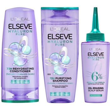 Image 1 of L'Oréal L'Oreal Elseve Комплект Hyaluron Pure - Шампоан, Балсам и Серум, 250 + 200 + 102 ml