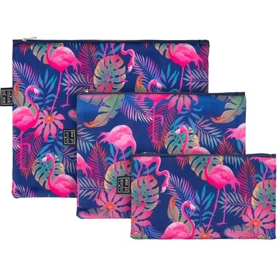 Baagl Set 3 taštiček Plameňáci A-7489