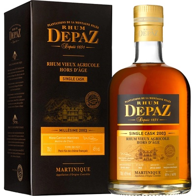 Depaz Single Cask 45% 0,7 l (čistá fľaša)