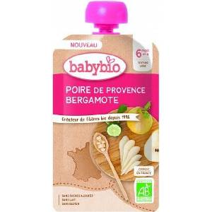 Babybio Био плодов мус Babybio - Круша с бергамот, 120 g (3288131540429) - ozone