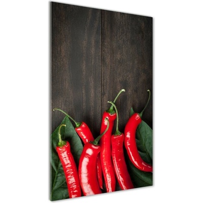 Vertikálny foto obraz sklo tvrdené Chilli papričky 50x100 cm