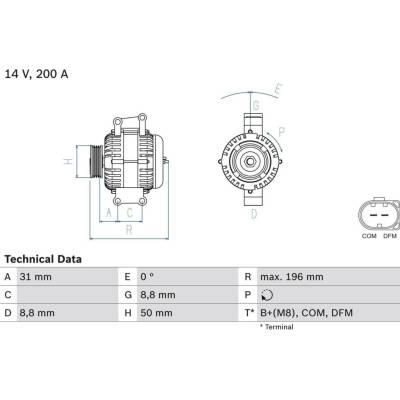 Generátor BOSCH 0 986 047 490