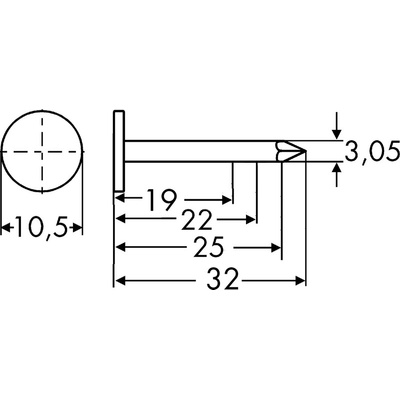 Hřebíky na střešní lepenku - 22 mm
