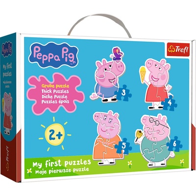 Trefl Moje první Baby 4v1 Prasátko Peppa Mezi přáteli 3,4,5,6 dielov