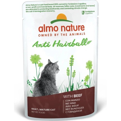 Almo Nature Functional Antihairball s hovädziem 70 g