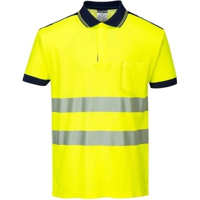 Portwest HI-VIS PW3 T180 reflexní polokošile HV žlutá/námořní modrá L