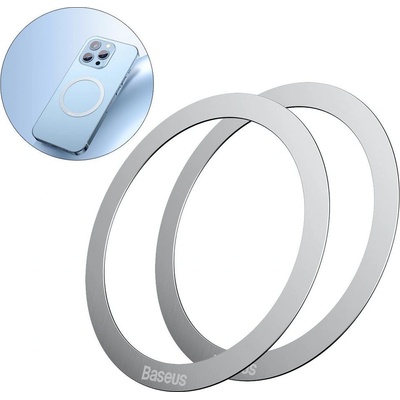 Baseus Halo Series Magnetic Ring, 2 kusy, Slbern