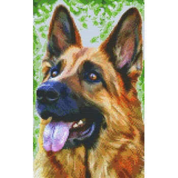 Pixelhobby Мозайка с пиксели Classic, Pixelhobby, 100x160 пиксела - Немска овчарка (908087)