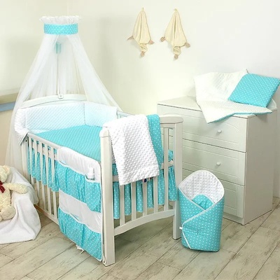 Бебешки спален комплект 7 елемента 135 х 100 см 64539-d16