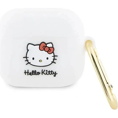 Hello Kitty Кейс Hello Kitty Silicone 3D Kitty Head за AirPods 3, бял (Hel000076-0)