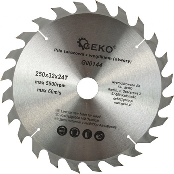 GEKO Pilový kotouč na dřevo s SK plátky 250 x 32 / 24 Z G00144