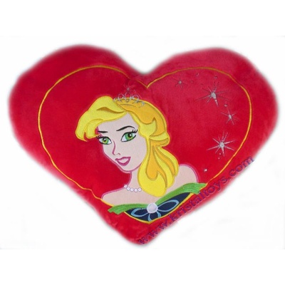 Плюшена играчка Сърце с Принцеса - голямо