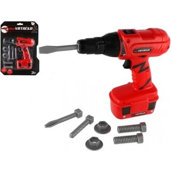 Teddies Акумулаторна бормашина инструмент пластмаса 18x17см с аксесоари на батерии със звук