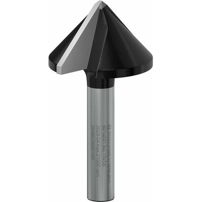 BOSCH Drážkovací fréza tvaru V PRO, 90° × Ø 31,8, stopka 8 mm 2608629680