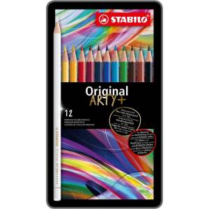 STABILO Комплект цветни моливи, Stabilo, Arty Original metal box ST8773-6, 12 цвята (ST8773-6)