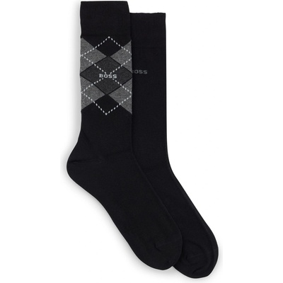 Boss Чорапи Boss Men's Argyle Cotton Crew Socks - Black 001