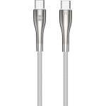 Forever Кабел Sleek USB-C - USB-C, 60W, 1.0 м, бял - Forever