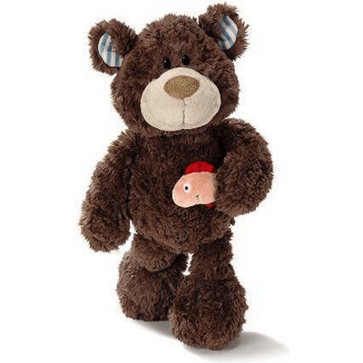 NICI Кафяво мече със сьомга и магнит 25 cm