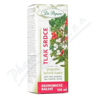Dr.Popov Kapky bylinné Tlak srdce 100 ml