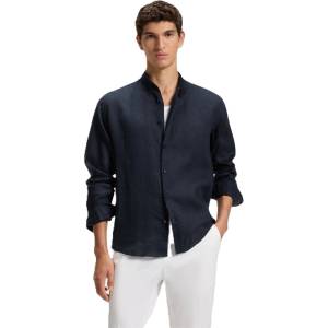 HUGO BOSS Риза с дълъг ръкав Boss Men's Liam Long Sleeve Oxford Shirt - Dark Blue