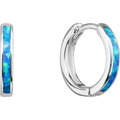 Pavona stříbrné kroužky se syntetickým opálem modré 11403.3 Blue s. Opal