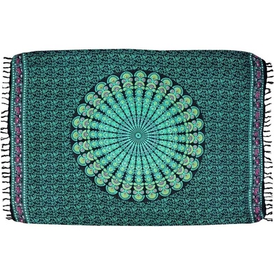 šátek sarong pareo Peacock zelený