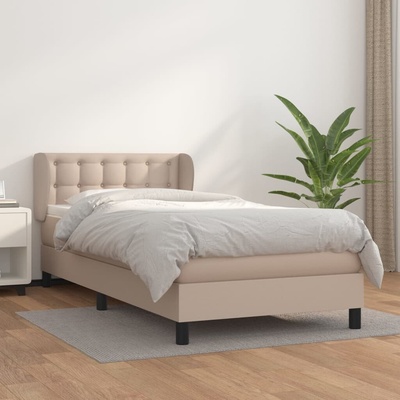 vidaXL 3127299 Boxspring postel s matrací umělá kůže / Barva cappuccino
