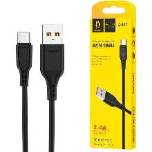 Denmen 29349 USB-A - USB-C, 1m, černý