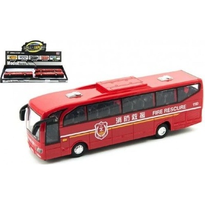 Teddies Autobus plast 23 cm na setrvačník se zvukem se světlem 6 ks v boxu