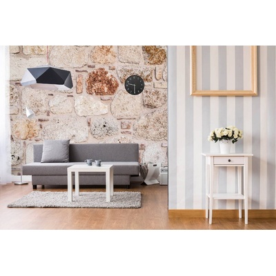 DIMEX ART Самозалепваща се флизелинова фототапета светла каменна стена 375 x 250 см