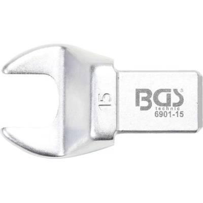 BGS Technic Nástrčný plochý otevřený klíč 15 mm s upnutím 14x18 mm BGS 6901-15