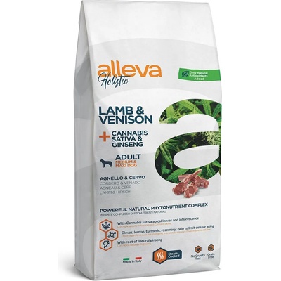 Alleva HOLISTIC кучешка агне и еленско месо за възрастни средни и макси 2 кг