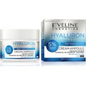 Eveline Cosmetics cream-ampoule hyaluron ДНЕВЕН/НОЩЕН КРЕМ ЗА ЛИЦЕ ЗА ДЪЛБОКА ХИДРАТАЦИЯ