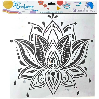 Creatissimo plastová šablona Design Orientální květina 30 x 30 cm