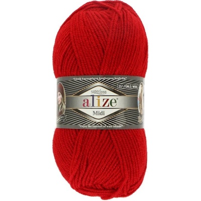 Alize Superlana Midi 56 červená