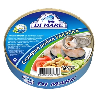 DI MARE Скумрия рибна закуска 160 гр