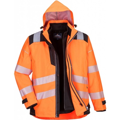 Portwest PW365 PW3 HiVis 3v1 bunda oranžová/čierna