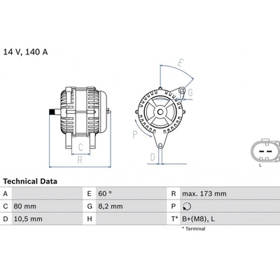 Alternátor BOSCH 0 986 049 950