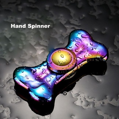 Fidget Spinner Kovový Dogs bone Rainbow