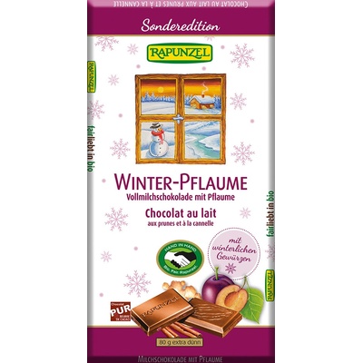 RAPUNZEL Bio mléčná zimní se švestkami 80 g