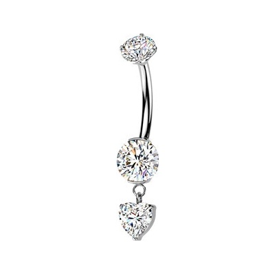 Šperky4U Visací piercing do pupíku TITAN TIT1737