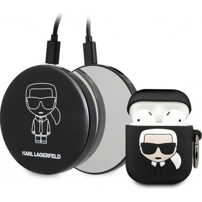 Karl Lagerfeld Bundle Iconic puzdro pre AirPods 1/2 + Power Bank KLBPPBOA2K