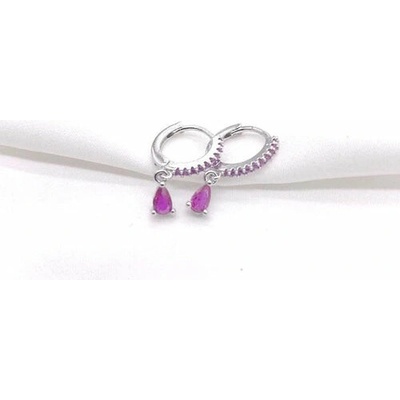 Carmine Medusa Dámske okrúhle náušnice so zirkónom, kvapka vody, jednoduché FE49901115146583HI